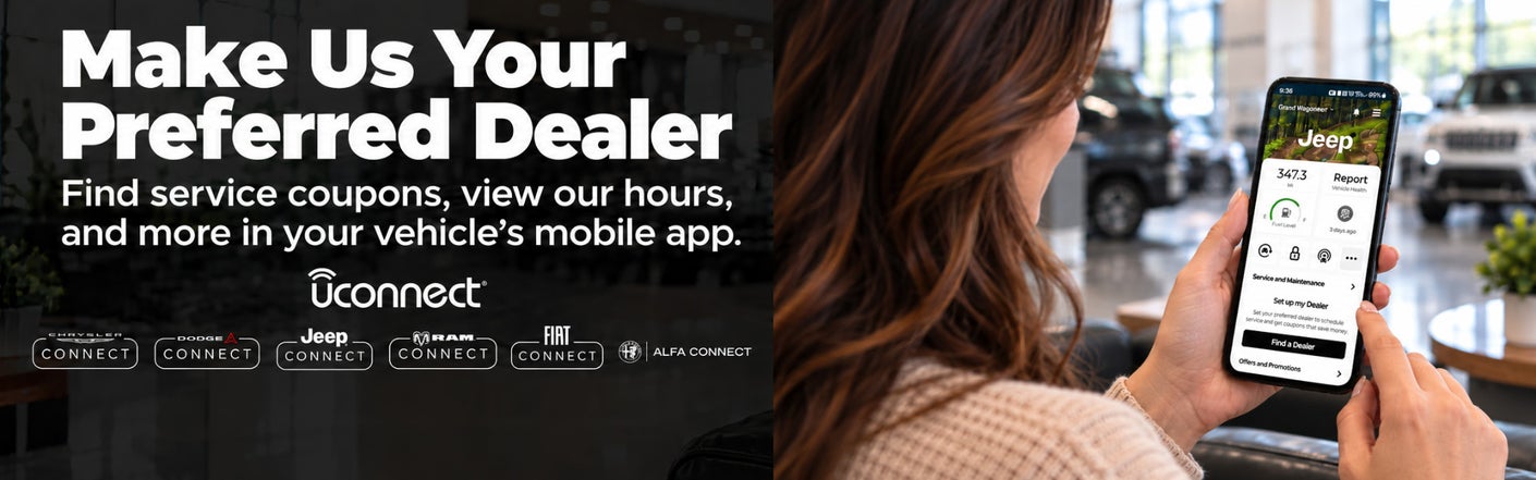 uconnect® make us your preferred dealer | 495 Chrysler Jeep Dodge Ram in Lowell MA