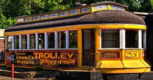 Lowell, MA's Trolley Pizzeria | 495 Chrysler Jeep Dodge Ram