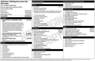 2026 RAM 1500 Big Horn/Lone Star