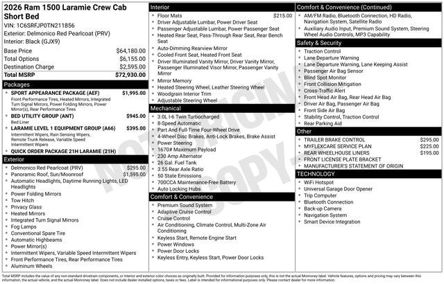 2026 RAM 1500 Laramie