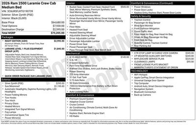 2026 RAM 2500 Laramie
