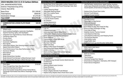 2023 Mazda Mazda CX-5 2.5 S Carbon Edition